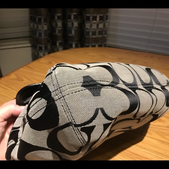 Coach Crossbody Black/gray Messenger Logo Lock Bag - Picture 7 of 8